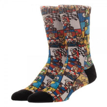 SNES Mariokart Collage Men's Crew Socks