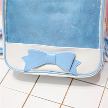 Kawaii Transparent Backpack With Bow Decoration