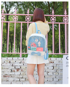Kawaii Transparent Backpack With Bow Decoration