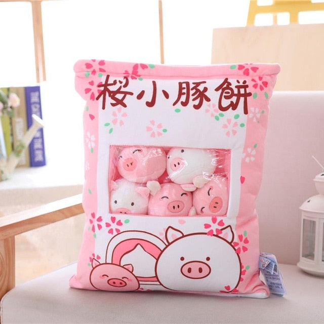 A Bag Of 8pcs Plush Toys For Children -  Piggy